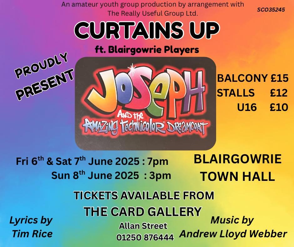 Curtains Up Joseph & the Amazing Technicolour Dreamcoat